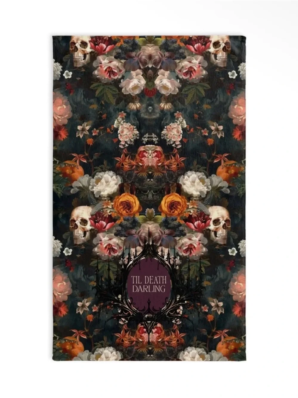 Til Death Darling Tea Towel - Gothic Dark Romance Kitchen Towel For Book Lovers